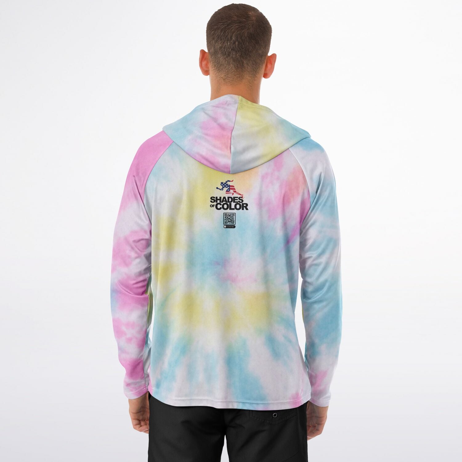 Men's Long Sleeve Hooded Performance Shirt - AOP