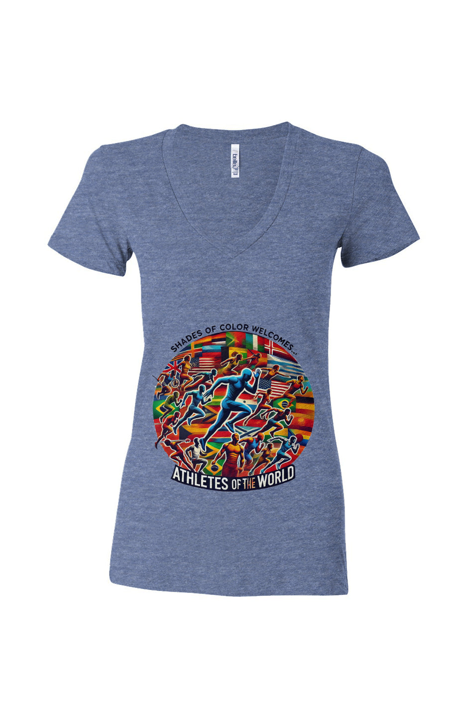 Athletes of the World #1 - Women’s Triblend Deep V-Neck Tee