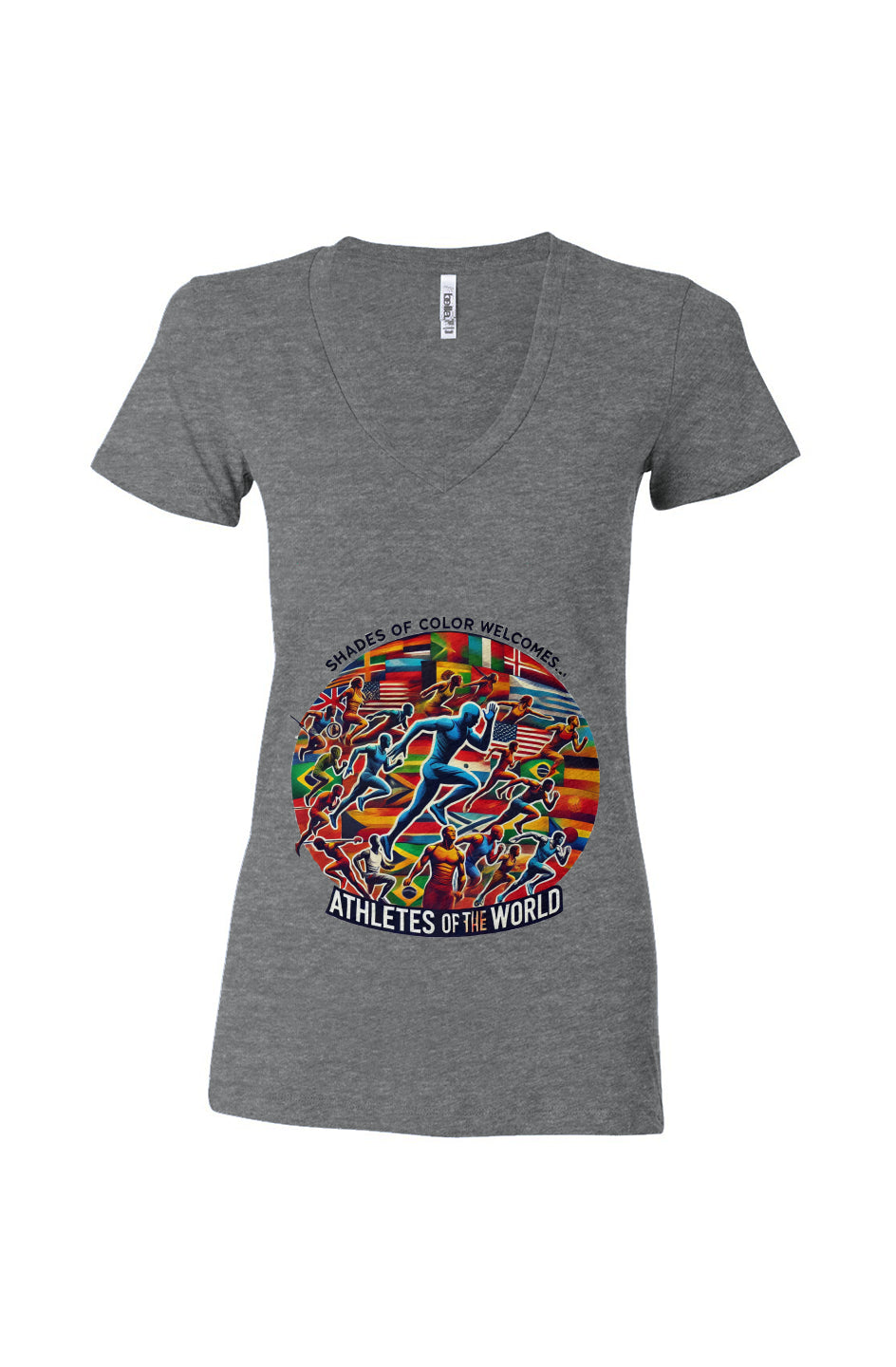 Athletes of the World #1 - Women’s Triblend Deep V-Neck Tee