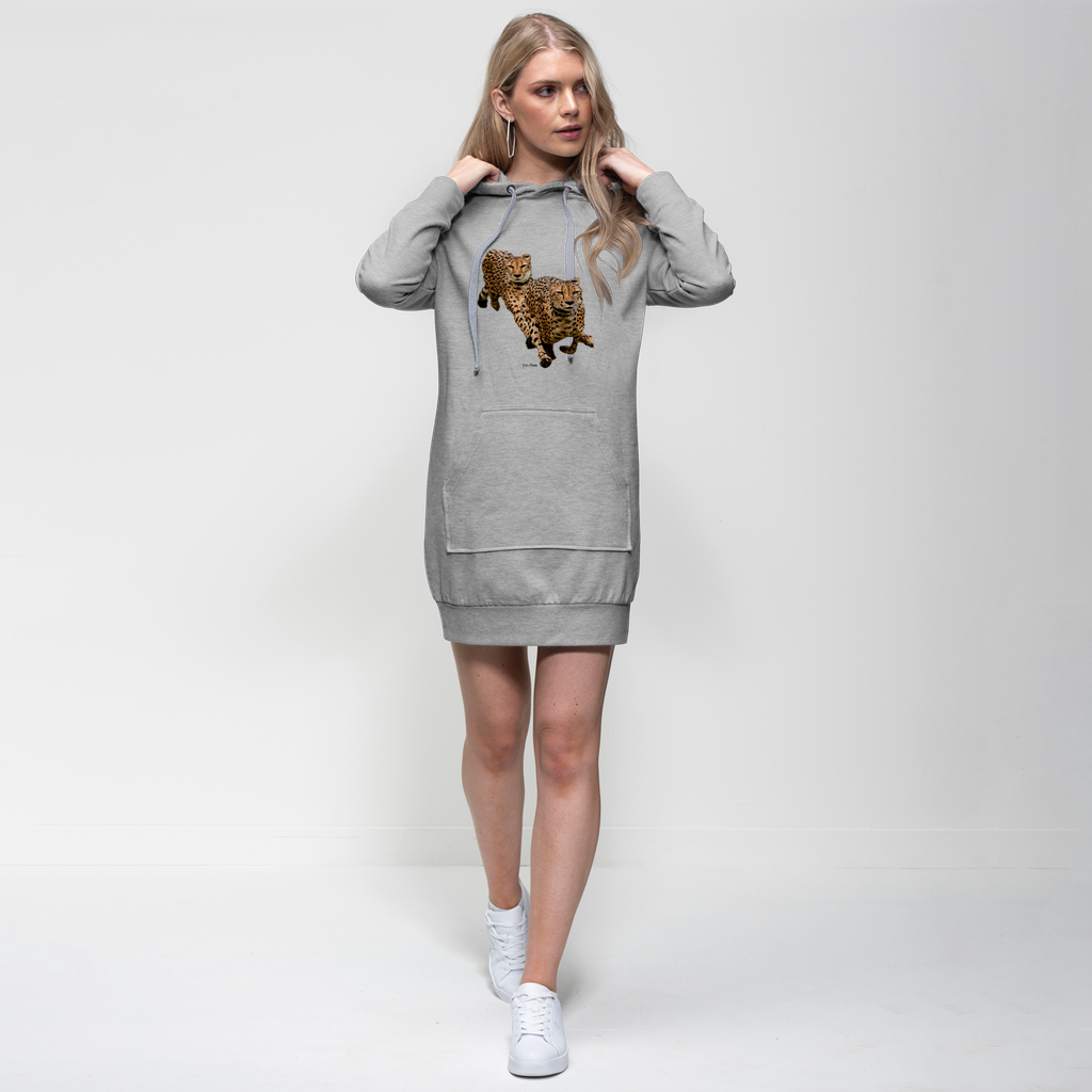 The Cheetah Brothers Premium Adult Hoodie Dress