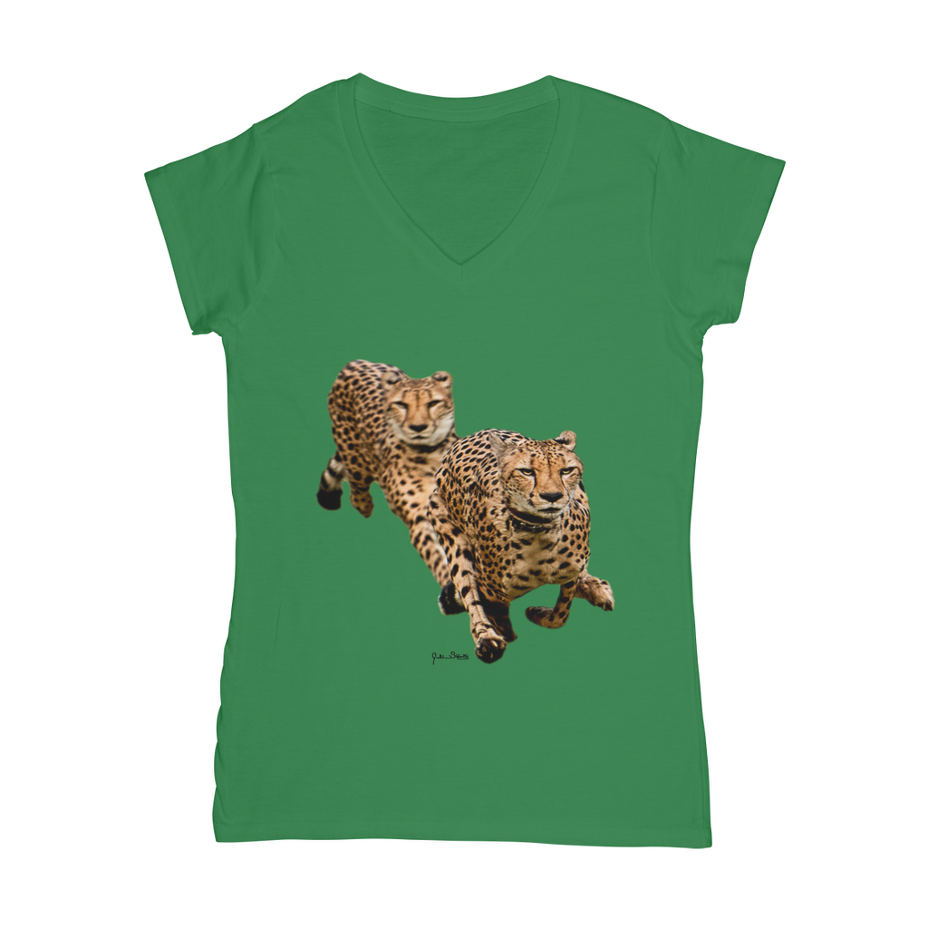 The Cheetah Brothers Classic Women's V-Neck T-Shirt