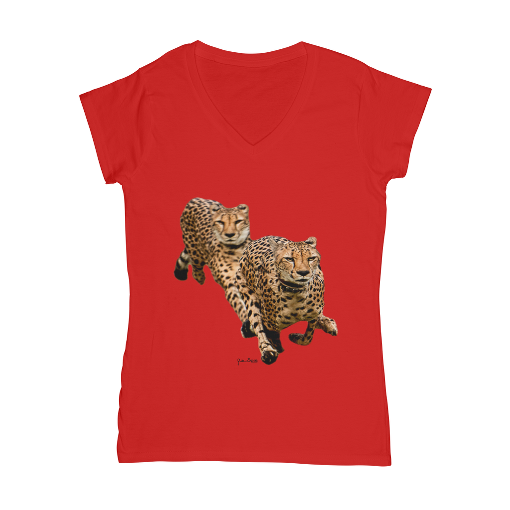 The Cheetah Brothers Classic Women's V-Neck T-Shirt