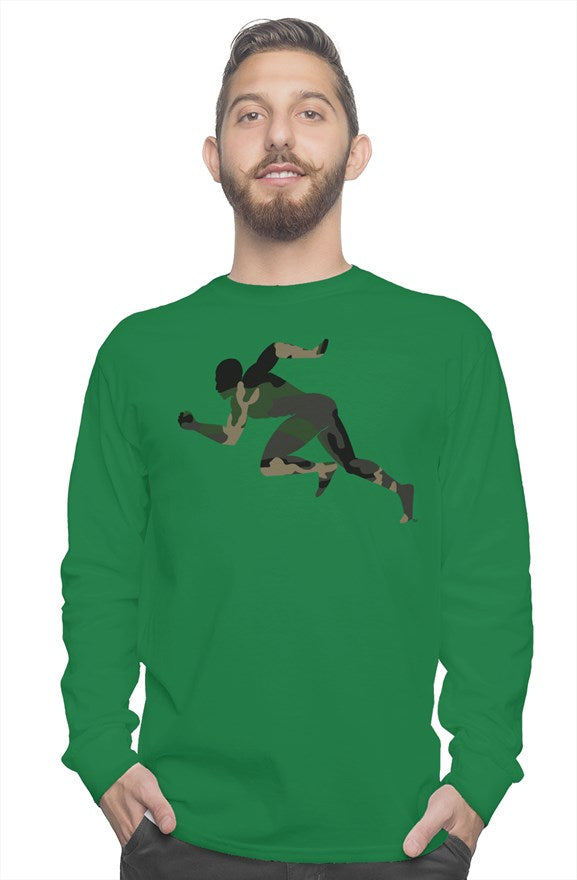 Camouflage "Running Man" gildan long sleeve tee