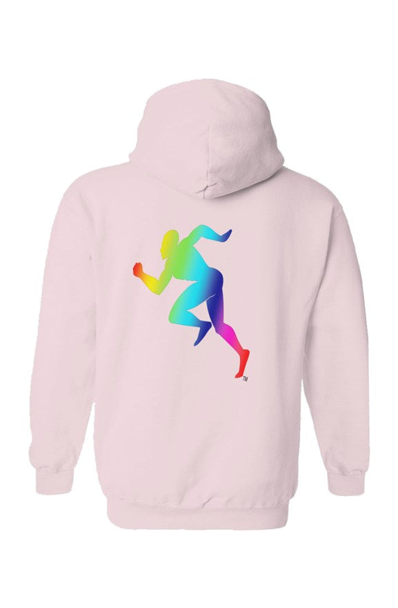 Rainbow "Running Man" Unisex Gildan Hoodie