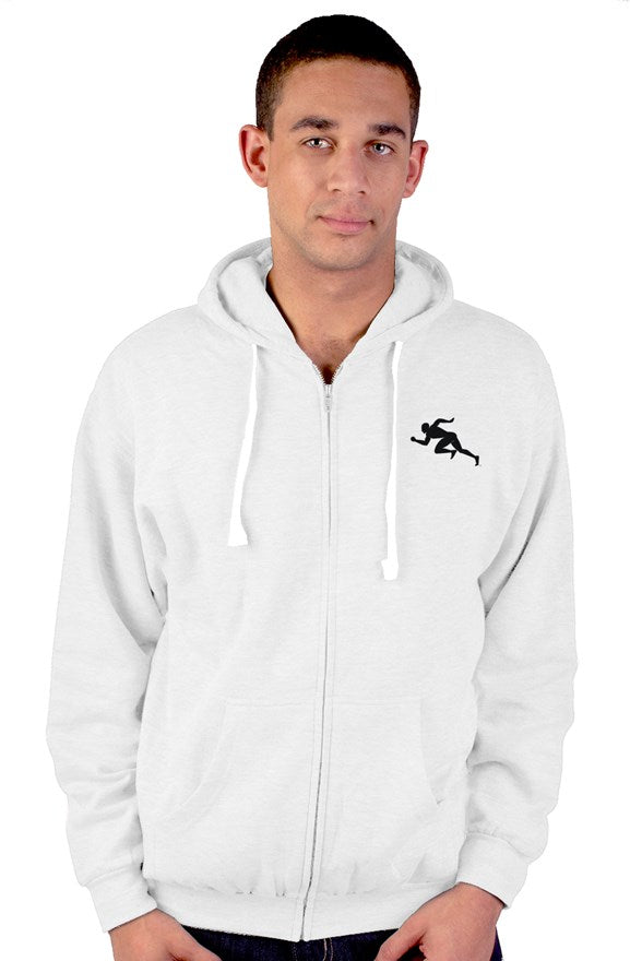 "Running Man" in Shadows zip up hoody