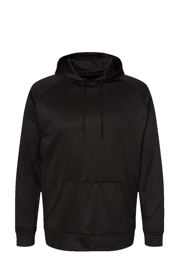 All Black Performance Raglan Pullover Sweatshirt
