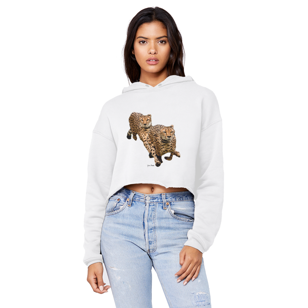 The Cheetah Brothers Unisex Cropped Raw Edge Boyfriend Hoodie