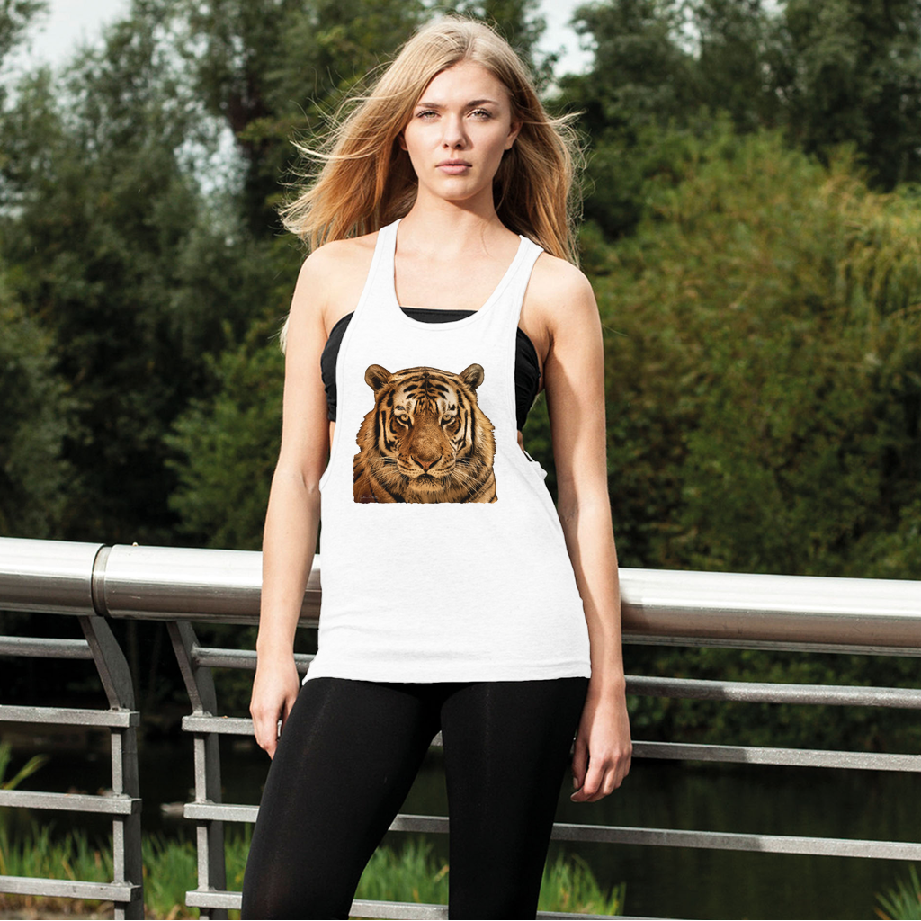 Massive Tiger Women's Loose Racerback Tank Top