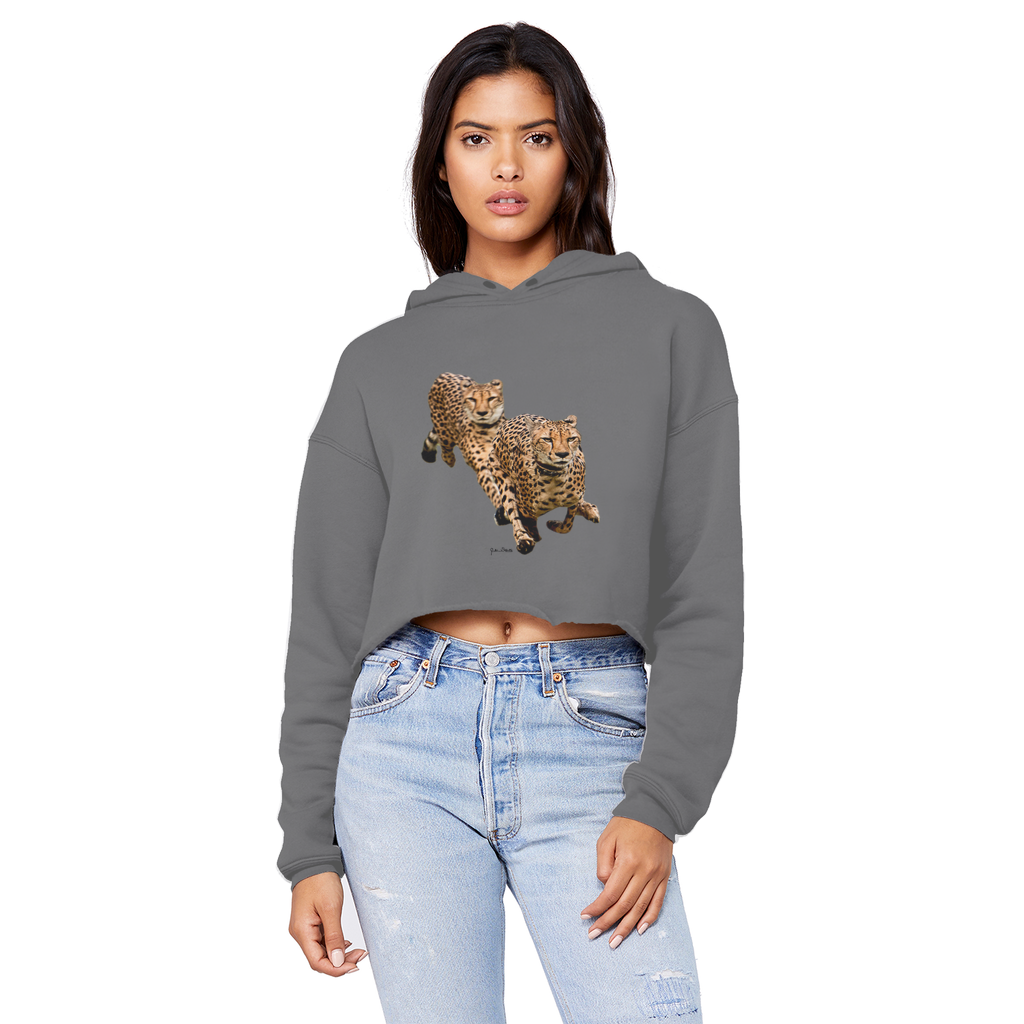 The Cheetah Brothers Unisex Cropped Raw Edge Boyfriend Hoodie
