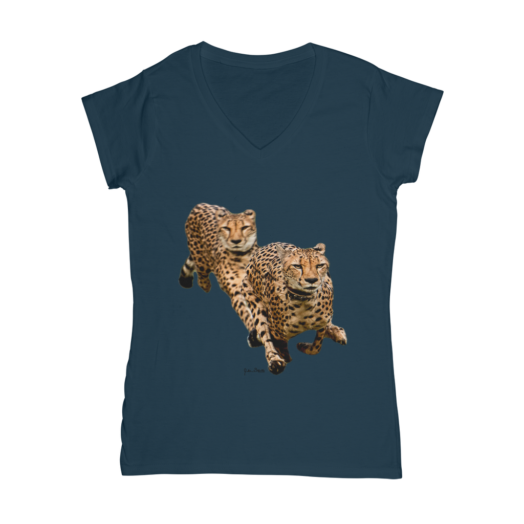 The Cheetah Brothers Classic Women's V-Neck T-Shirt