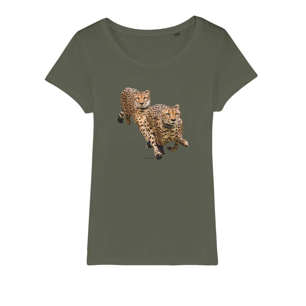 The Cheetah Brothers Organic Jersey Womens T-Shirt