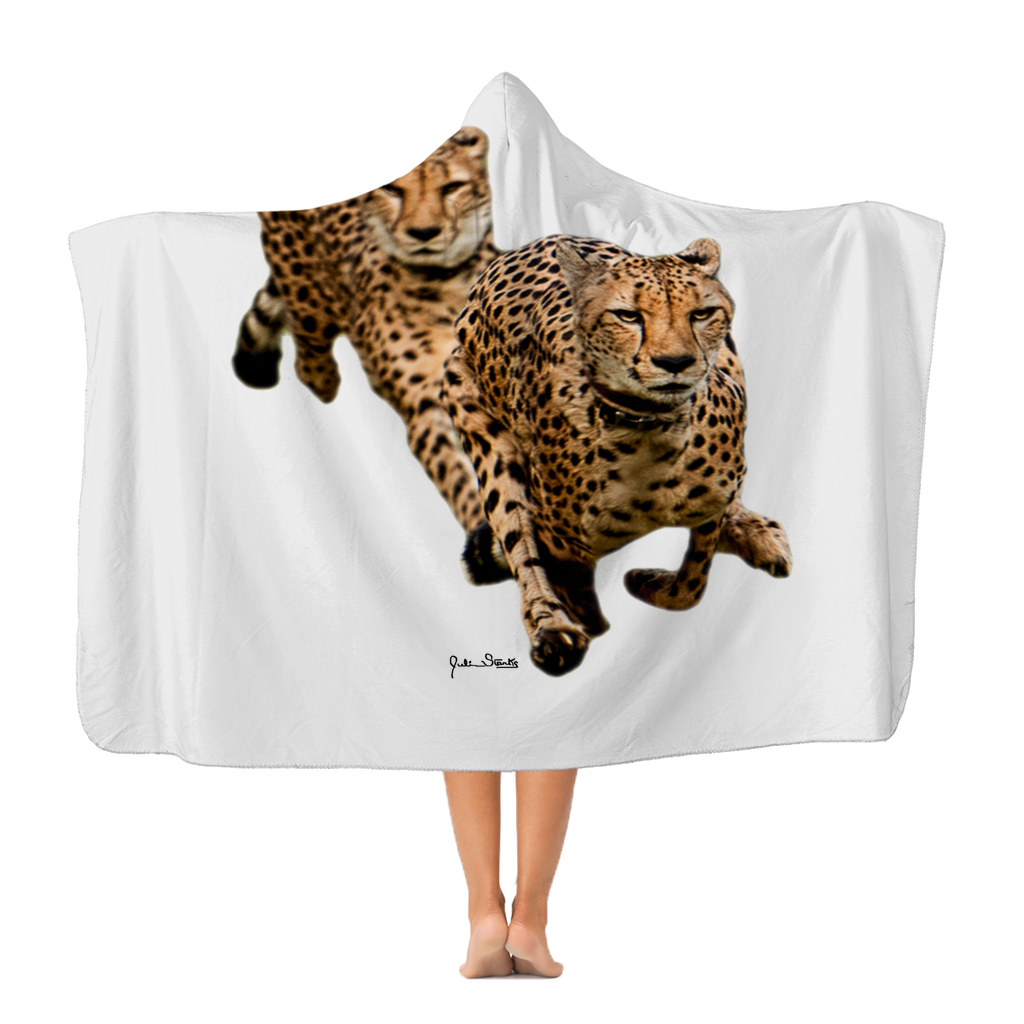 The Cheetah Brothers Premium Adult Hooded Blanket