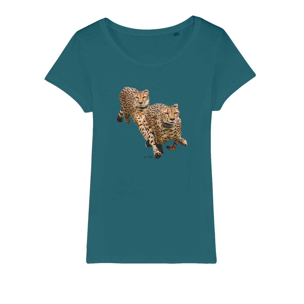 The Cheetah Brothers Organic Jersey Womens T-Shirt