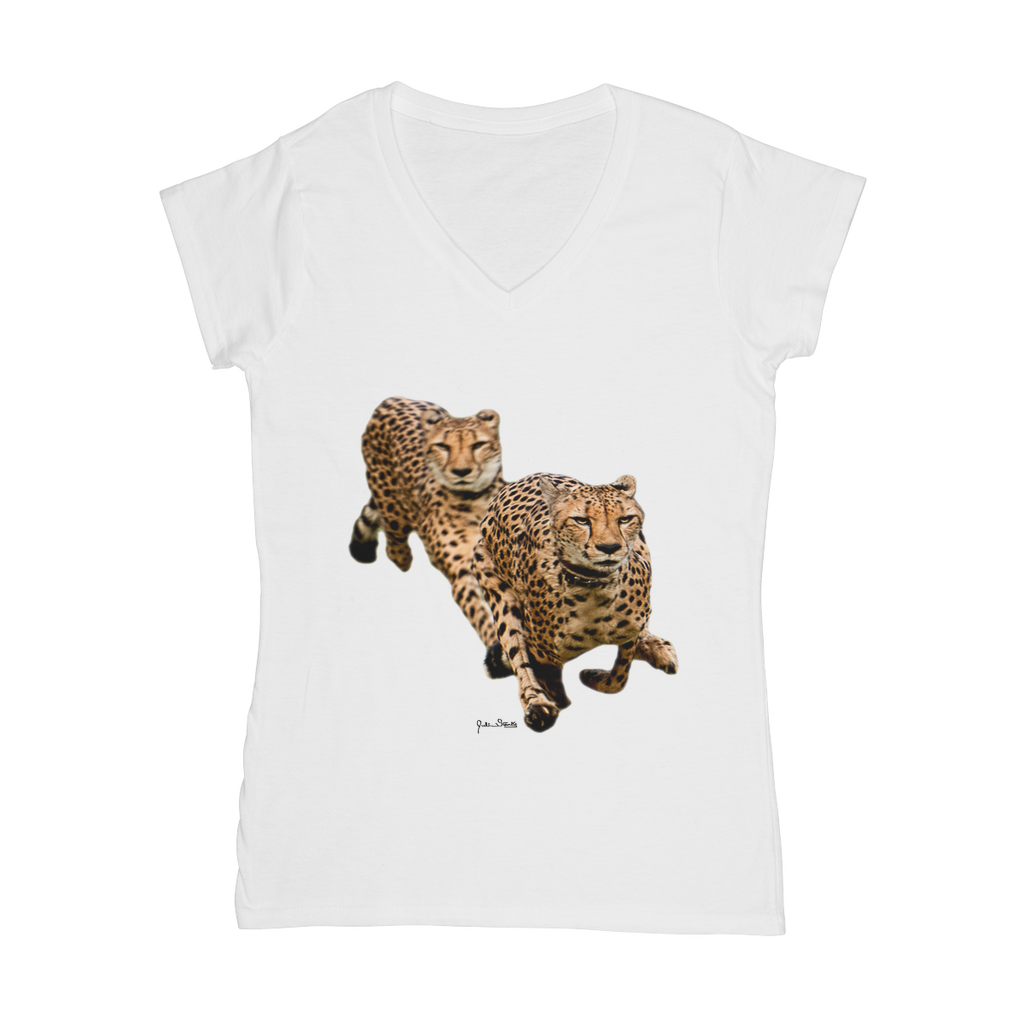 The Cheetah Brothers Classic Women's V-Neck T-Shirt