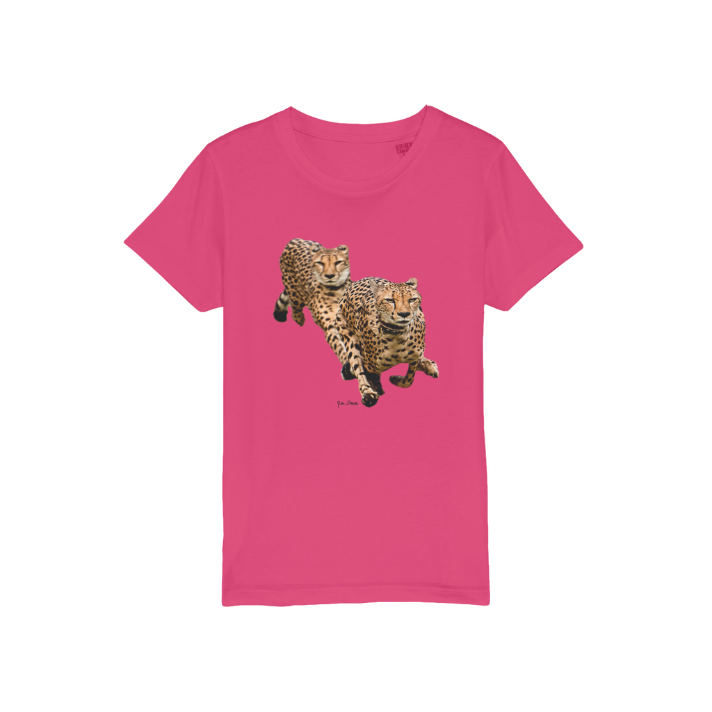 The Cheetah Brothers Organic Jersey Kids T-Shirt