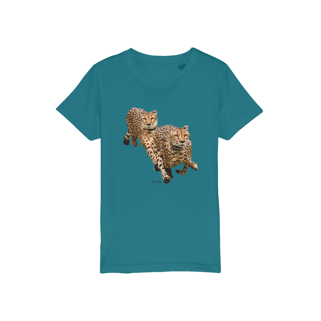 The Cheetah Brothers Organic Jersey Kids T-Shirt