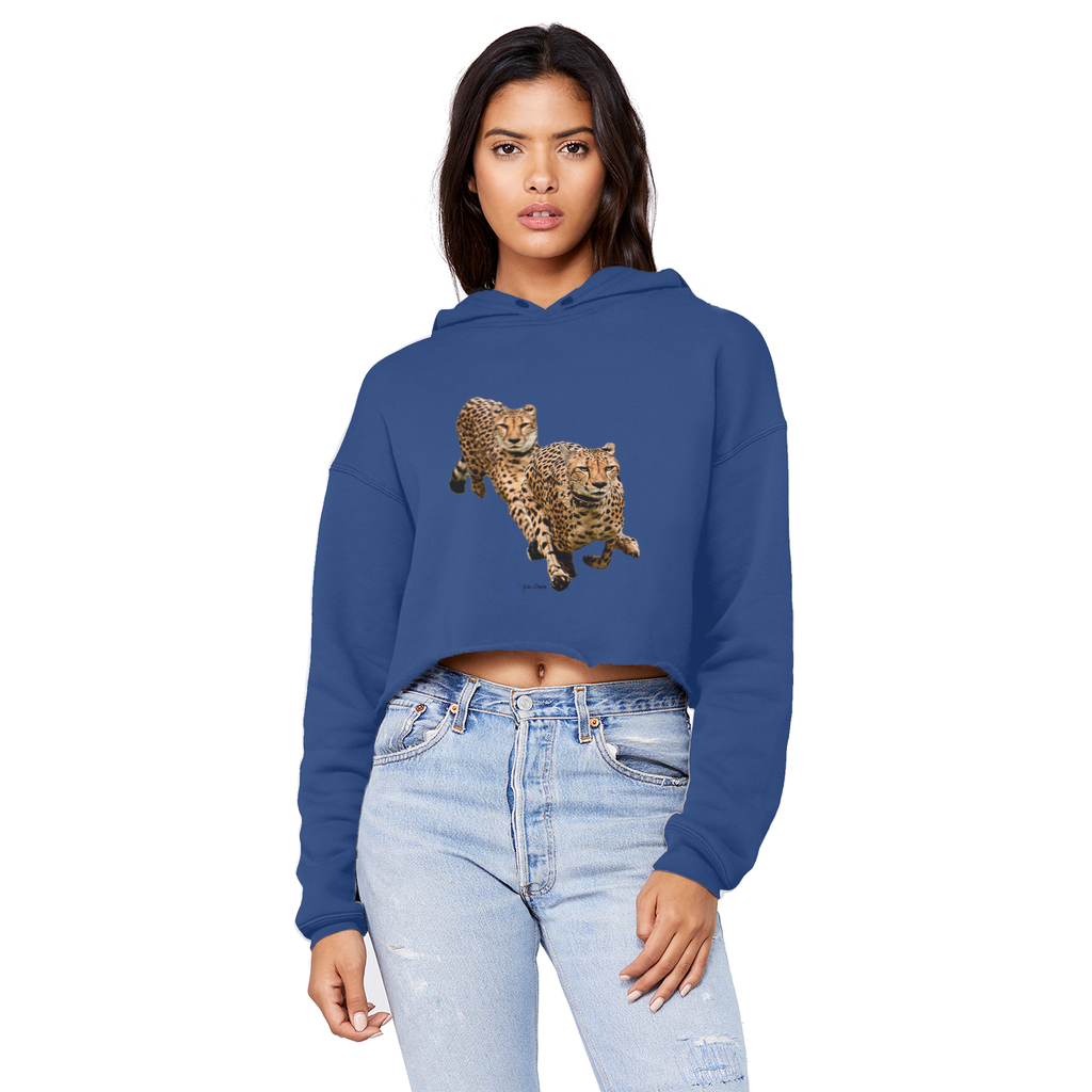 The Cheetah Brothers Unisex Cropped Raw Edge Boyfriend Hoodie