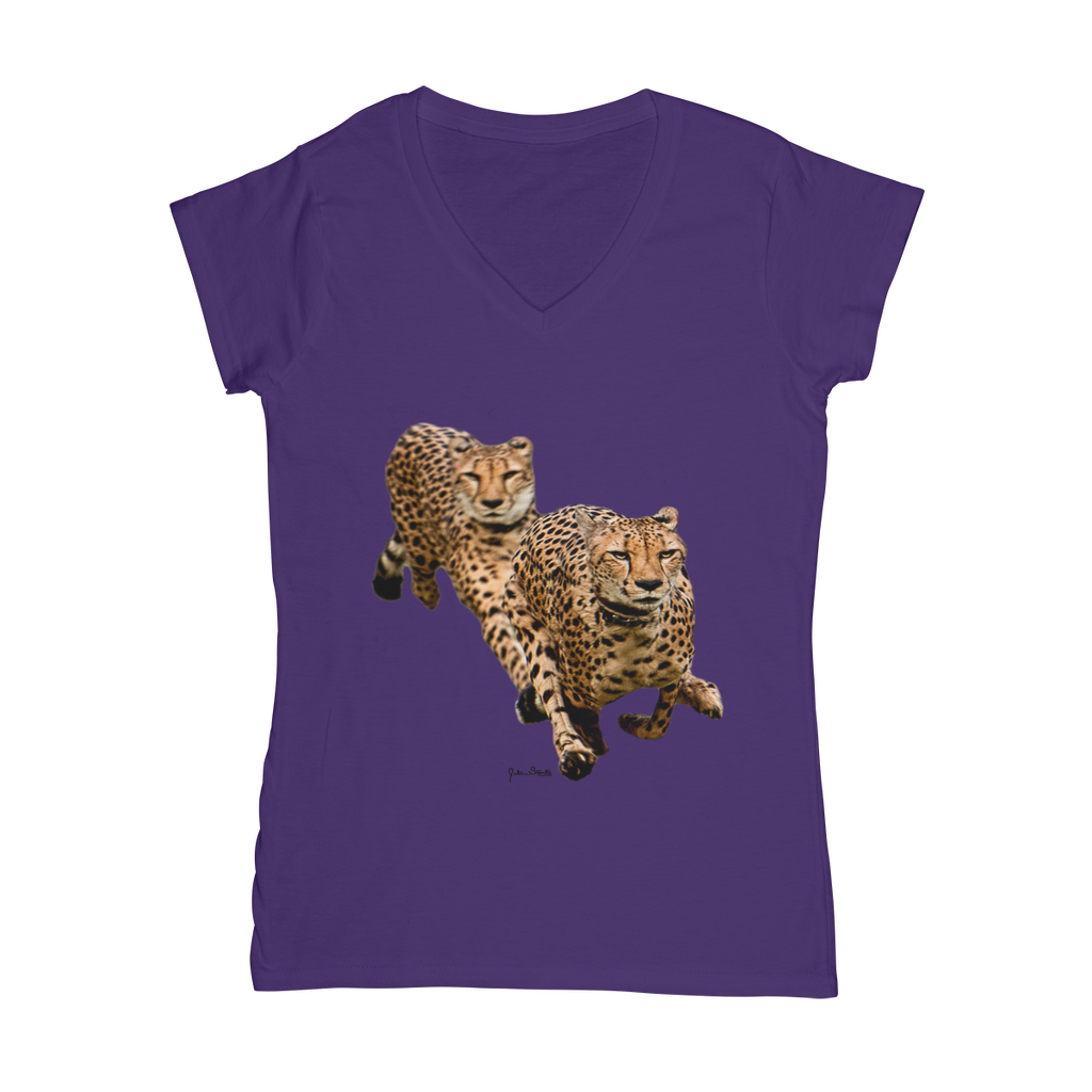 The Cheetah Brothers Classic Women's V-Neck T-Shirt