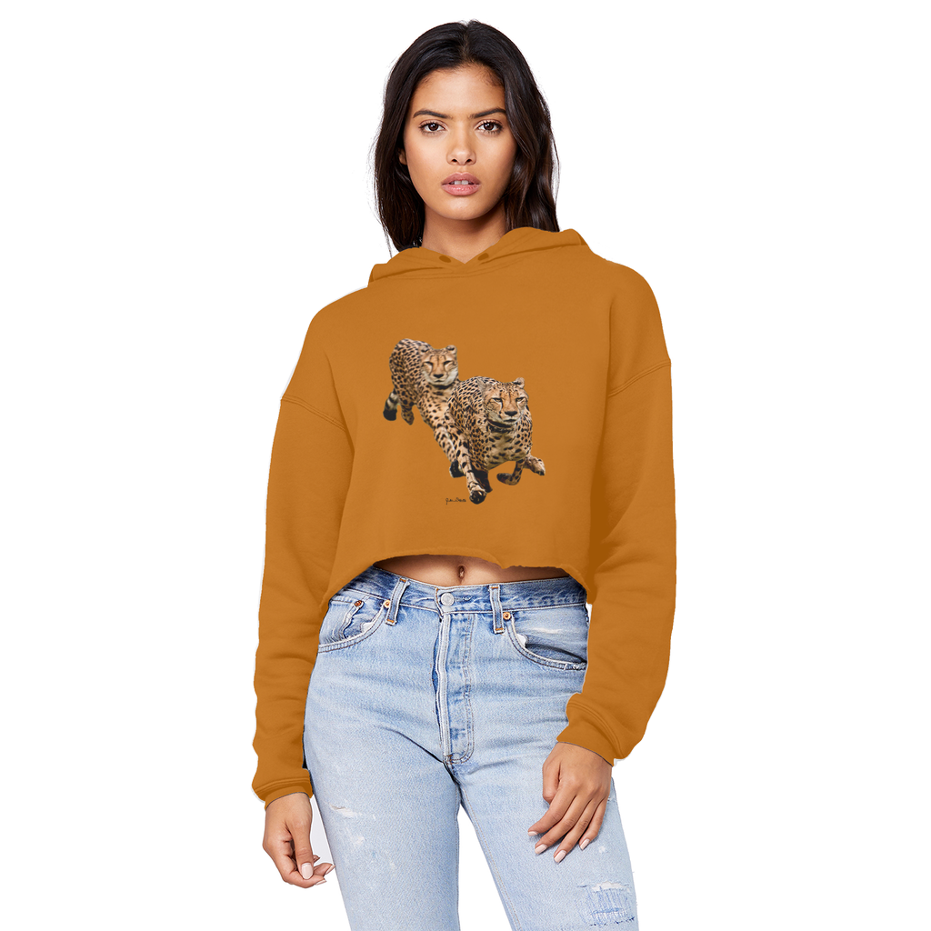 The Cheetah Brothers Unisex Cropped Raw Edge Boyfriend Hoodie