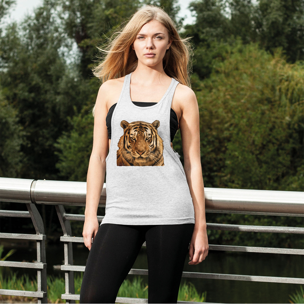 Massive Tiger Women's Loose Racerback Tank Top
