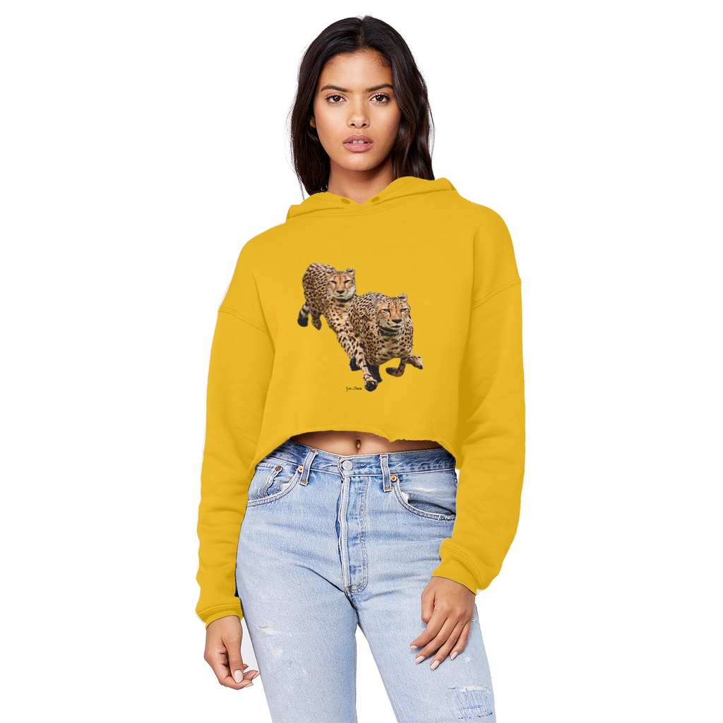The Cheetah Brothers Unisex Cropped Raw Edge Boyfriend Hoodie