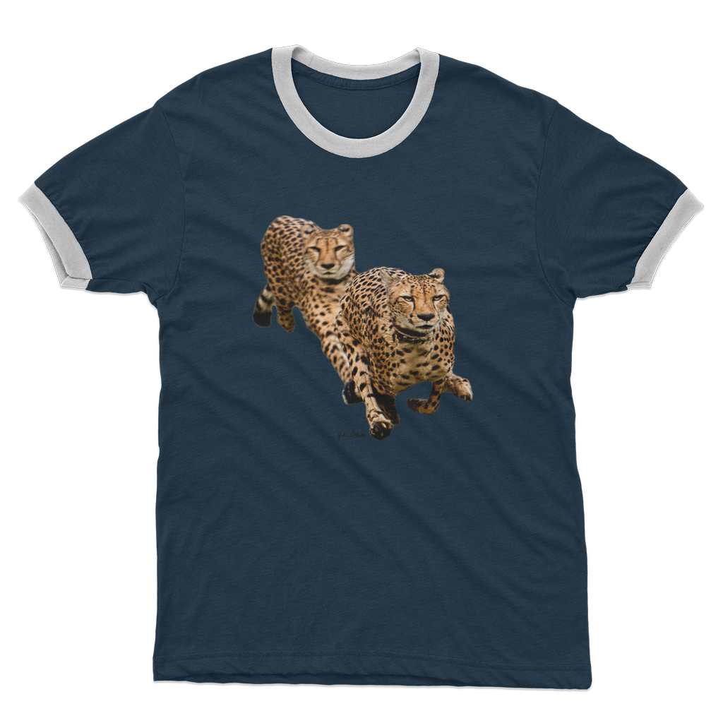 The Cheetah Brothers Adult Ringer T-Shirt