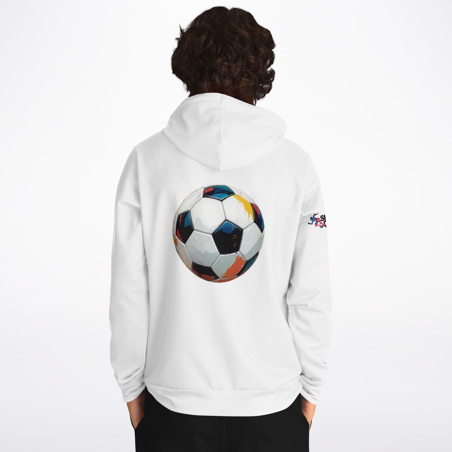 Wear Your Game: Vibrant Paint‑Splash Soccer Ball Hoodie  - Athletic Hoodie