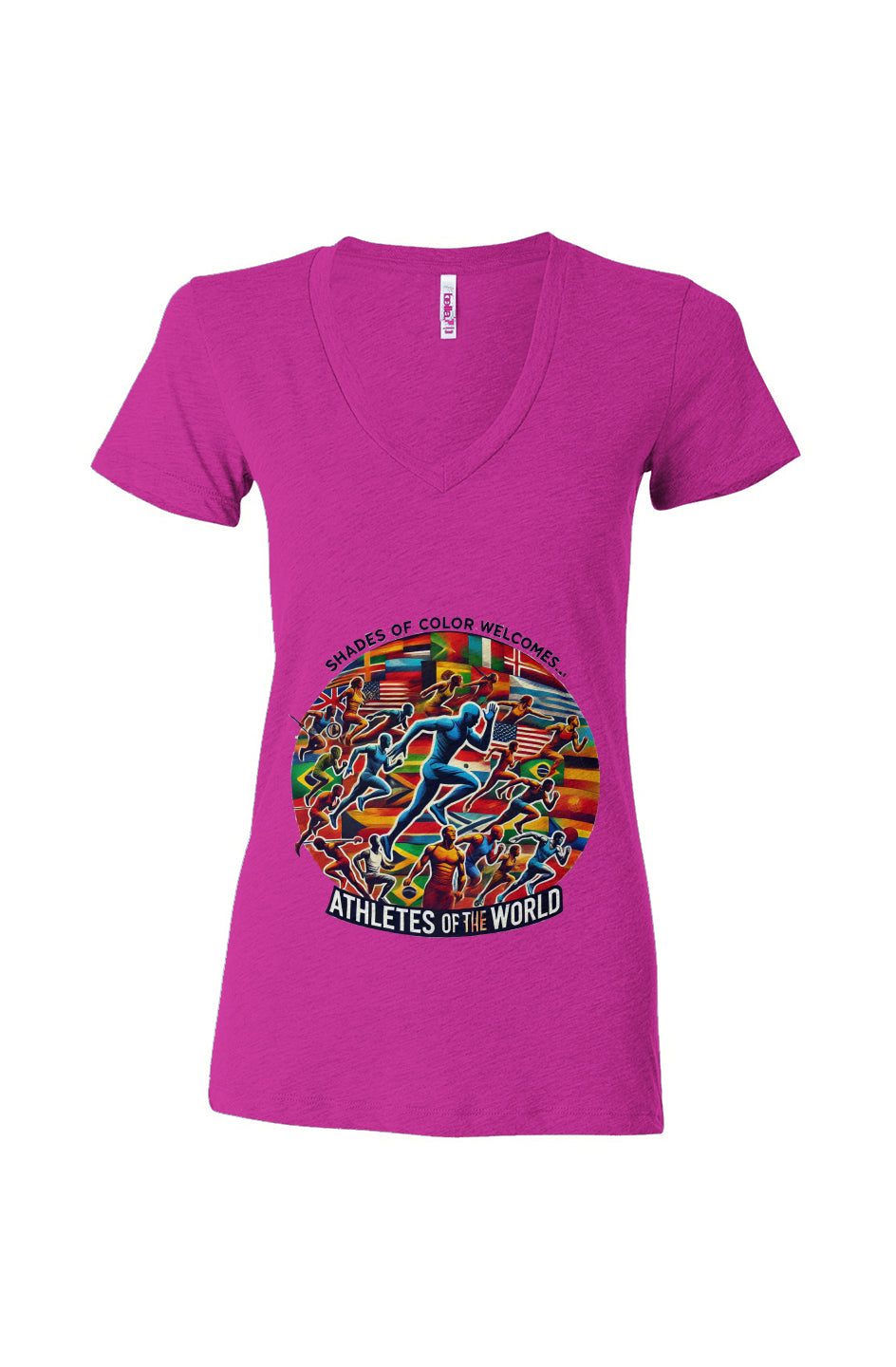 Athletes of the World #1 - Women’s Triblend Deep V-Neck Tee