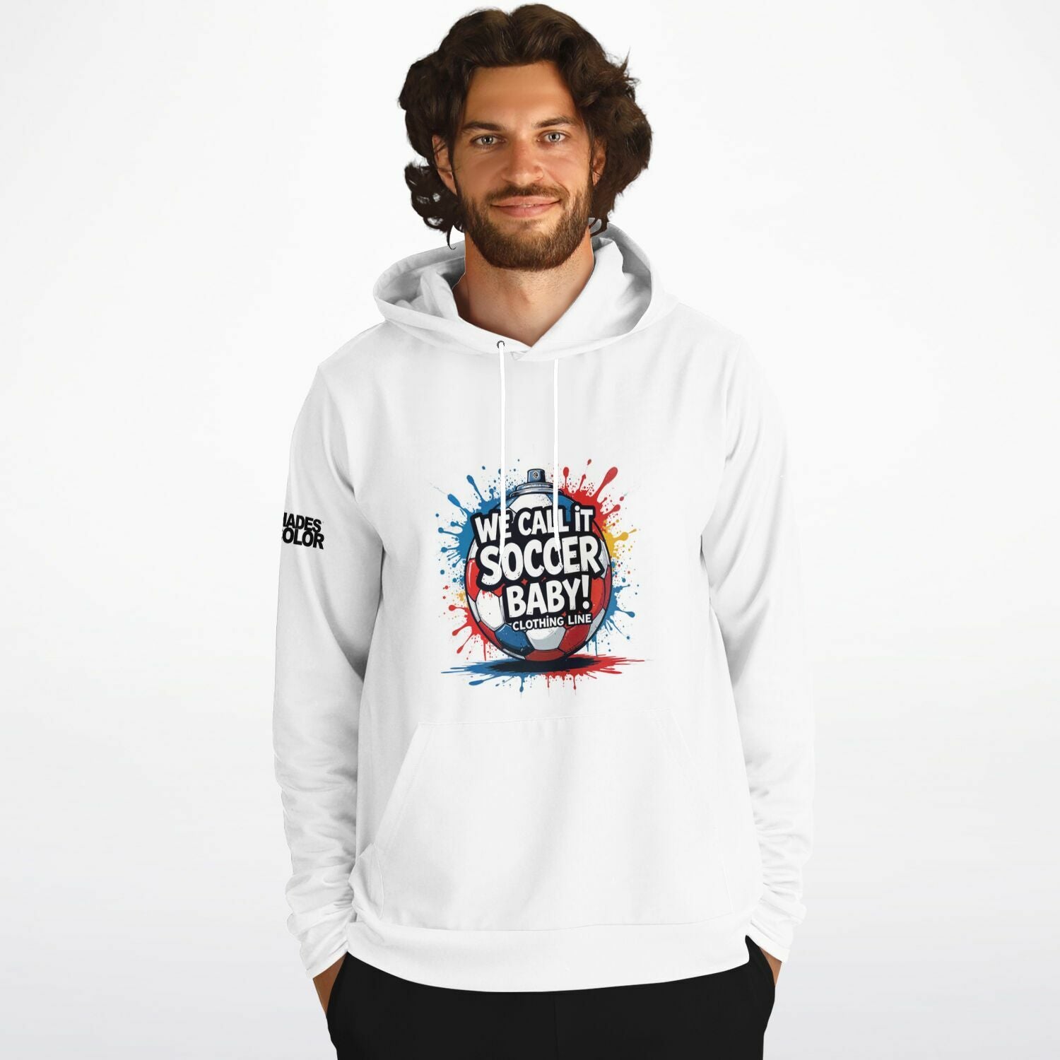 Wear Your Game: Vibrant Paint‑Splash Soccer Ball Hoodie  - Athletic Hoodie