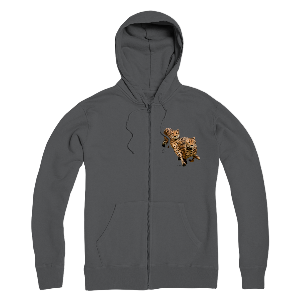 The Cheetah Brothers Premium Adult Zip Hoodie