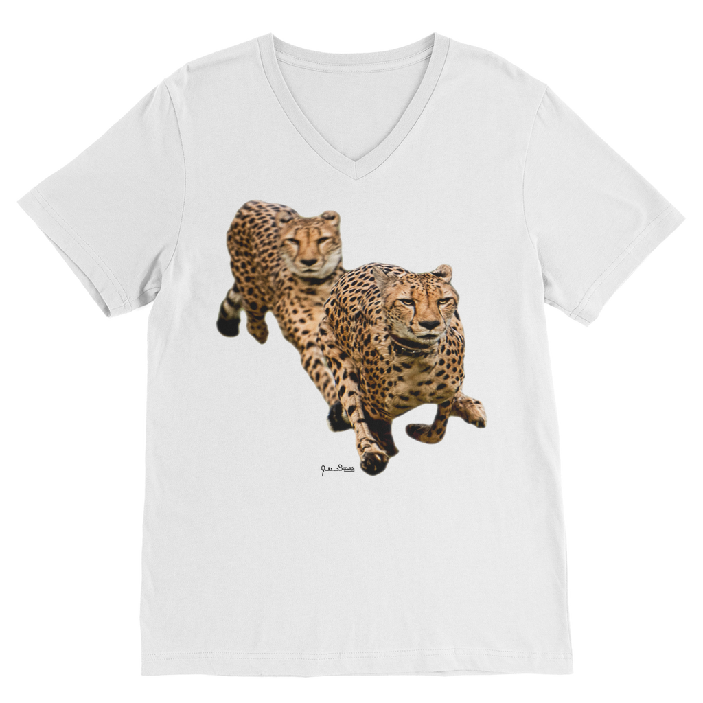 The Cheetah Brothers Premium V-Neck T-Shirt