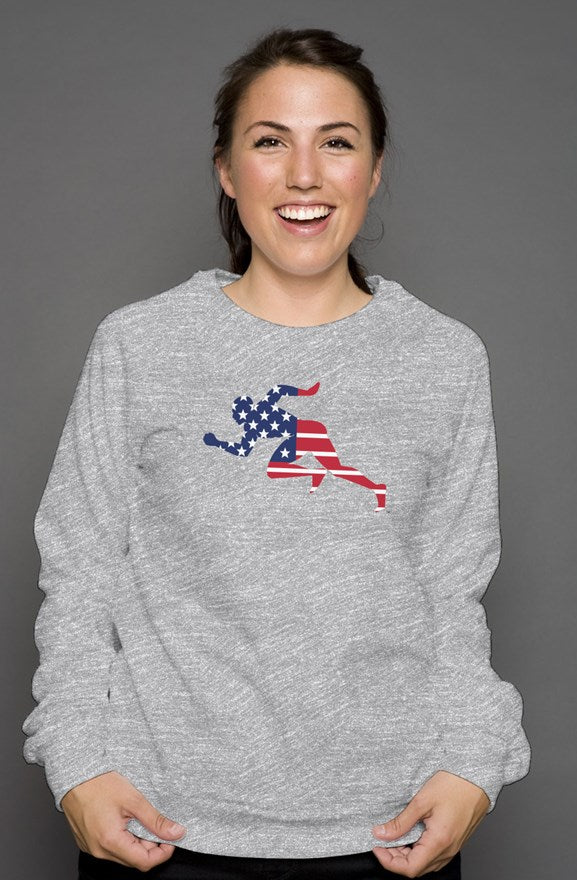 Flag "Running Man" unisex crew neck sweatshirt