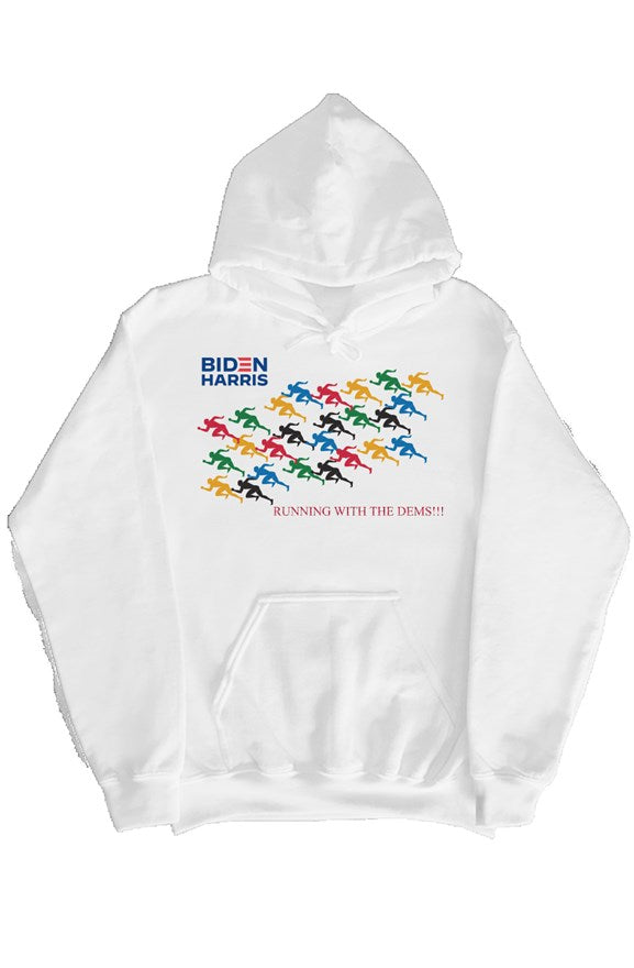 Biden/Harris "running with the Dems" pullover hoody
