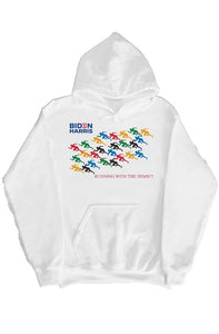 Biden/Harris "running with the Dems" pullover hoody