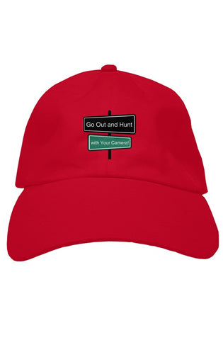 "Go Out And Hunt with Your Camera" soft baseball caps