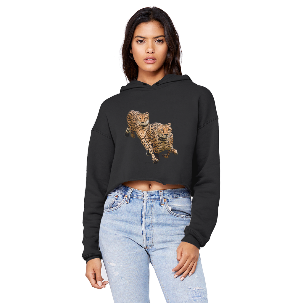 The Cheetah Brothers Unisex Cropped Raw Edge Boyfriend Hoodie