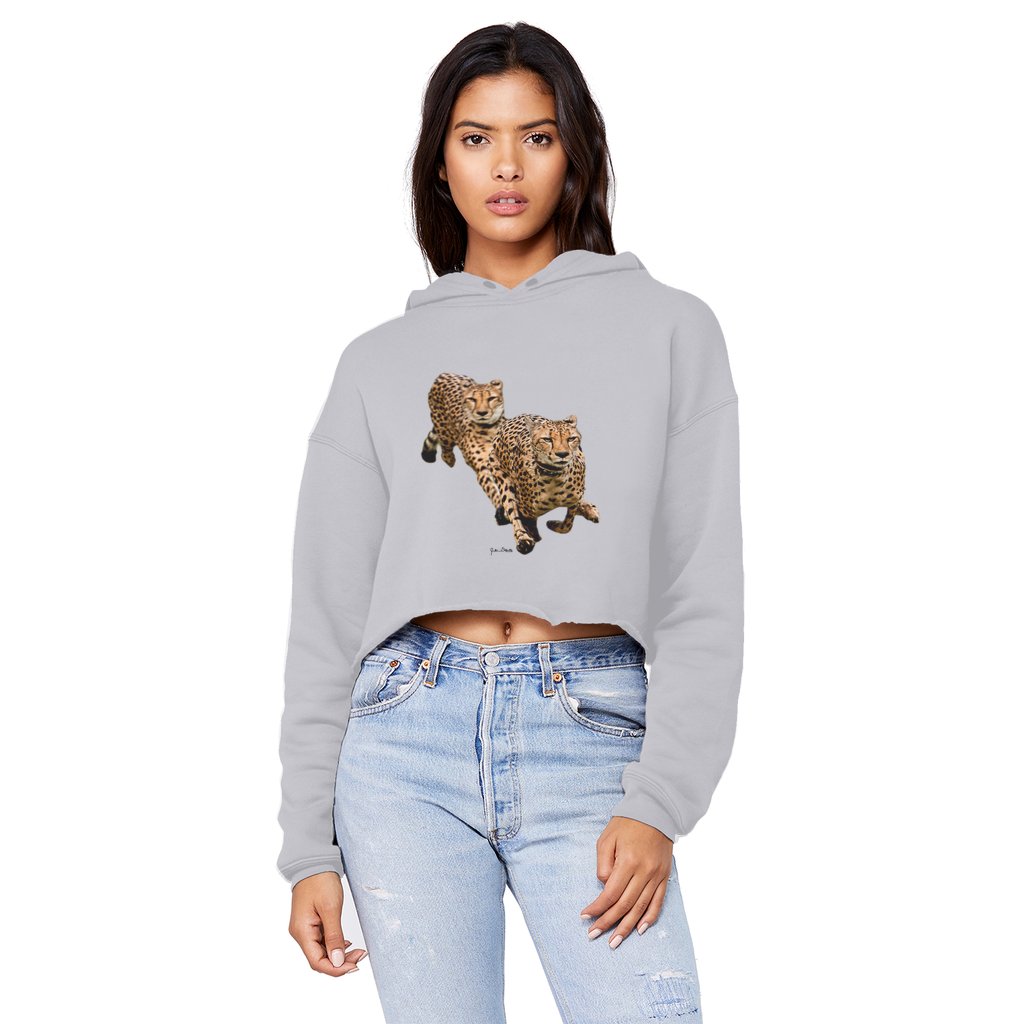 The Cheetah Brothers Unisex Cropped Raw Edge Boyfriend Hoodie