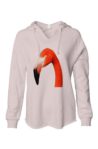 Flamingo Women's Lightweight  Wash Hooded Sweatshirt