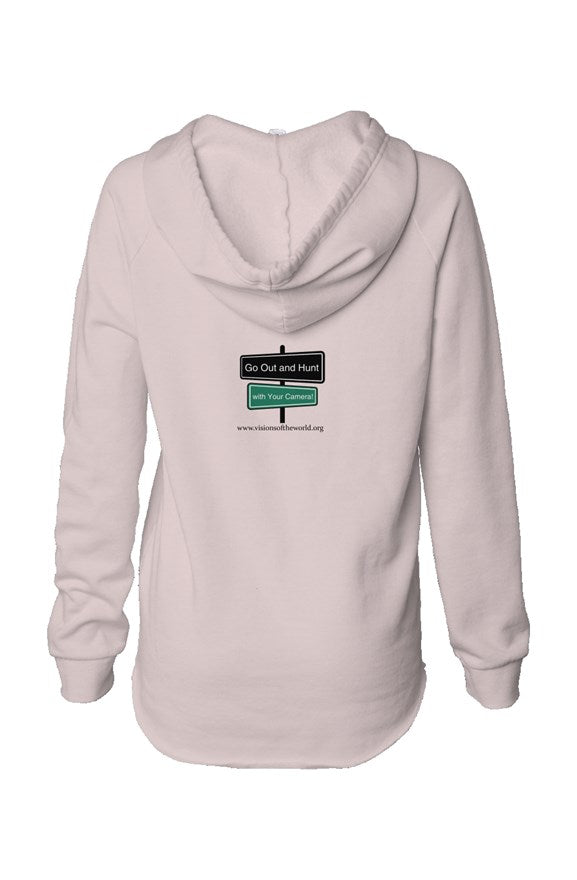 Flamingo Women's Lightweight  Wash Hooded Sweatshirt