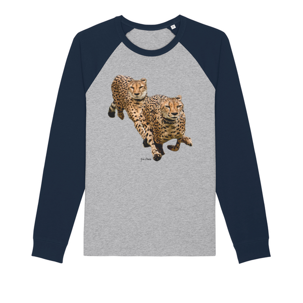 The Cheetah Brothers Organic Raglan Long Sleeve Shirt