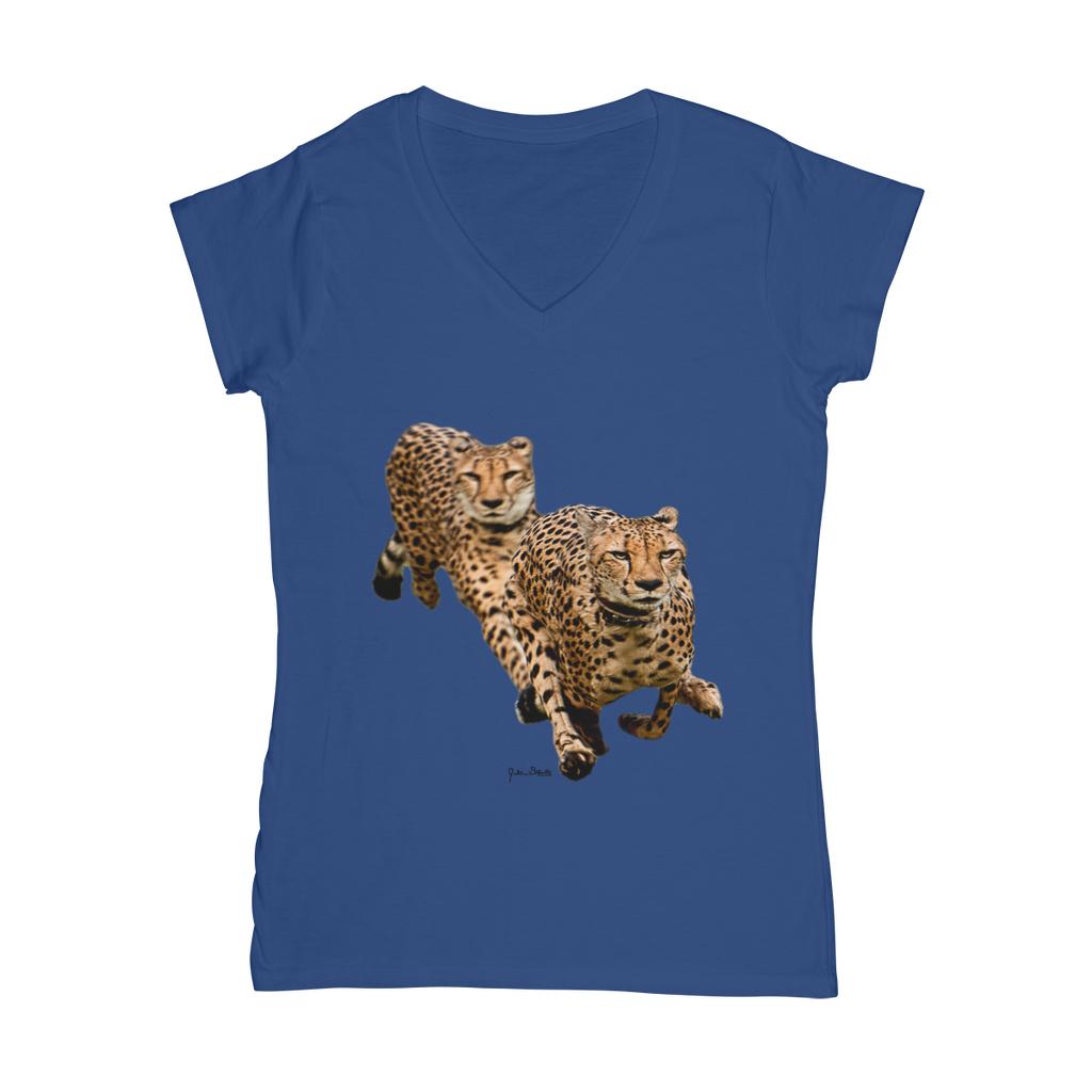 The Cheetah Brothers Classic Women's V-Neck T-Shirt