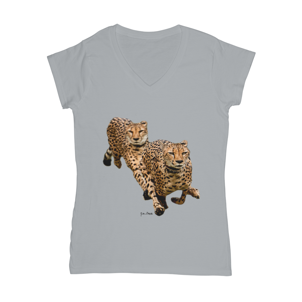 The Cheetah Brothers Classic Women's V-Neck T-Shirt