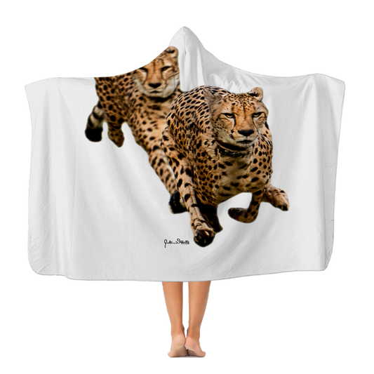 The Cheetah Brothers Premium Adult Hooded Blanket
