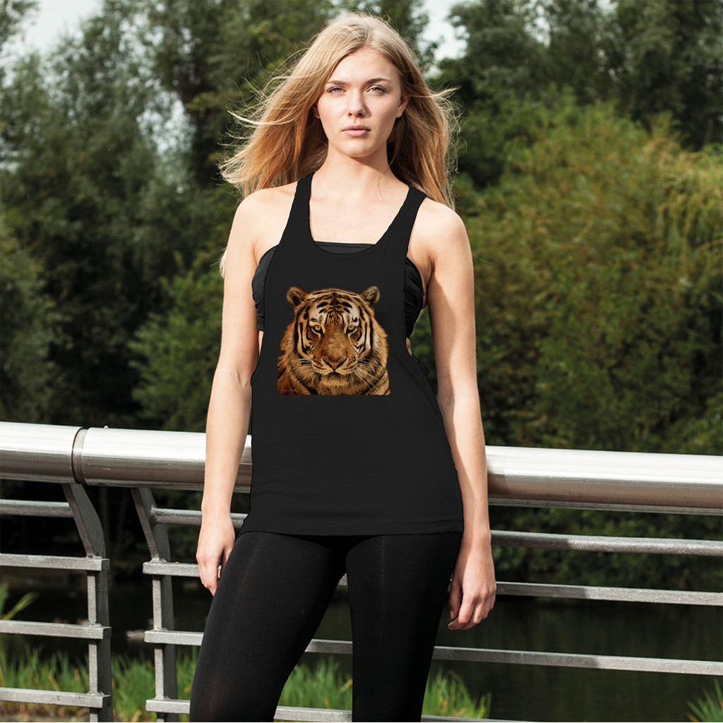 Massive Tiger Women's Loose Racerback Tank Top