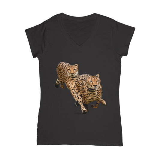 The Cheetah Brothers Classic Women's V-Neck T-Shirt