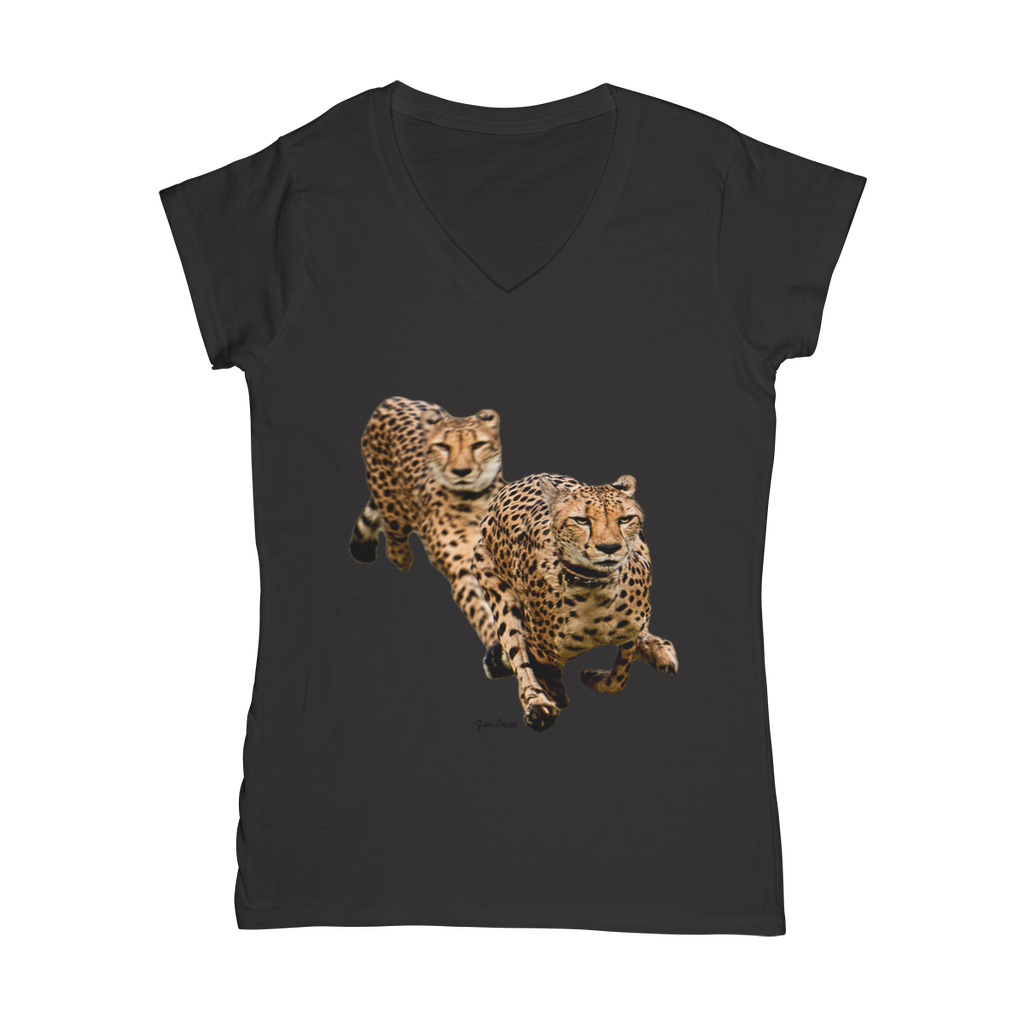 The Cheetah Brothers Classic Women's V-Neck T-Shirt
