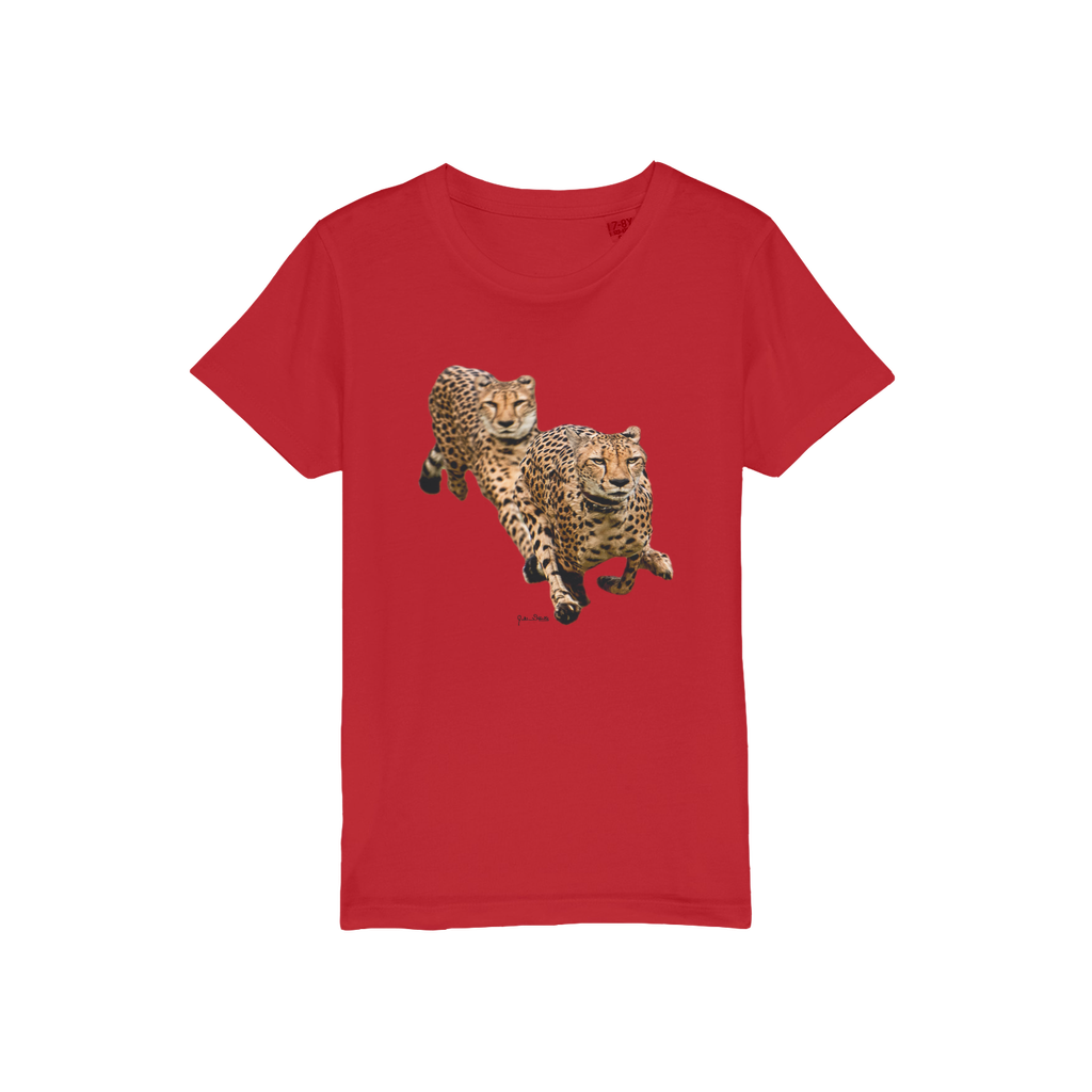The Cheetah Brothers Organic Jersey Kids T-Shirt