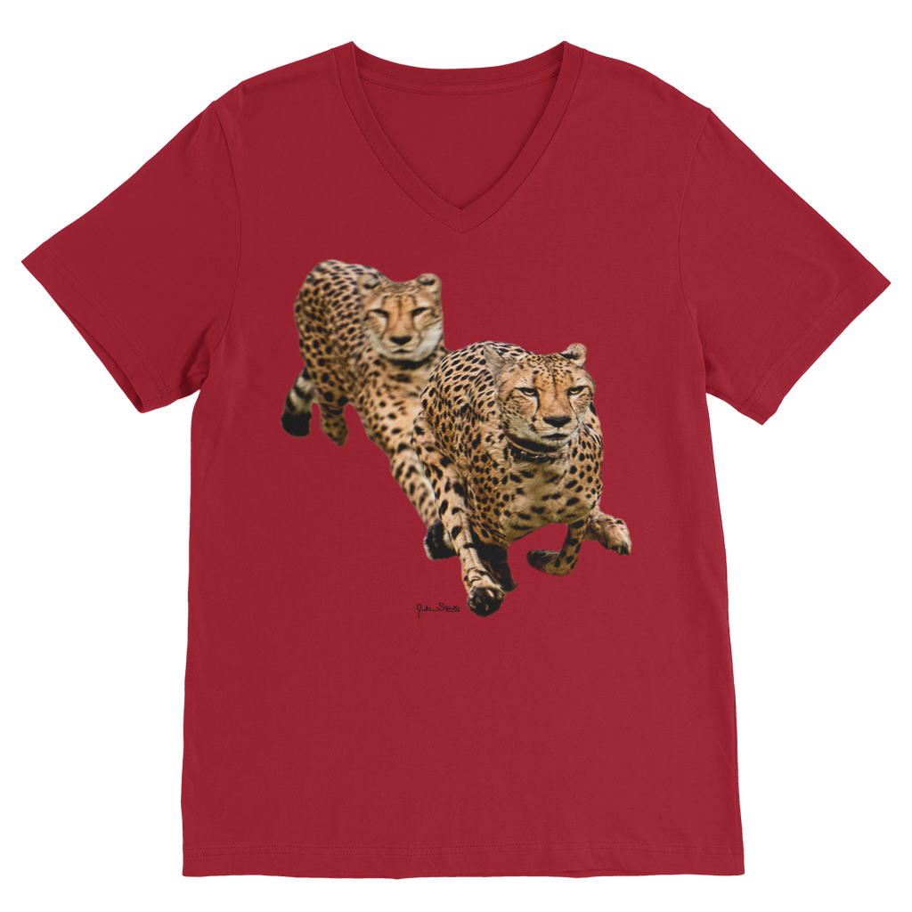 The Cheetah Brothers Premium V-Neck T-Shirt
