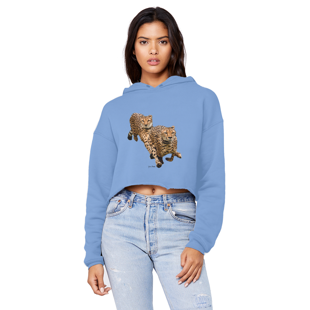 The Cheetah Brothers Unisex Cropped Raw Edge Boyfriend Hoodie
