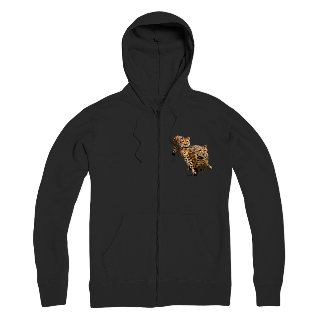 The Cheetah Brothers Premium Adult Zip Hoodie